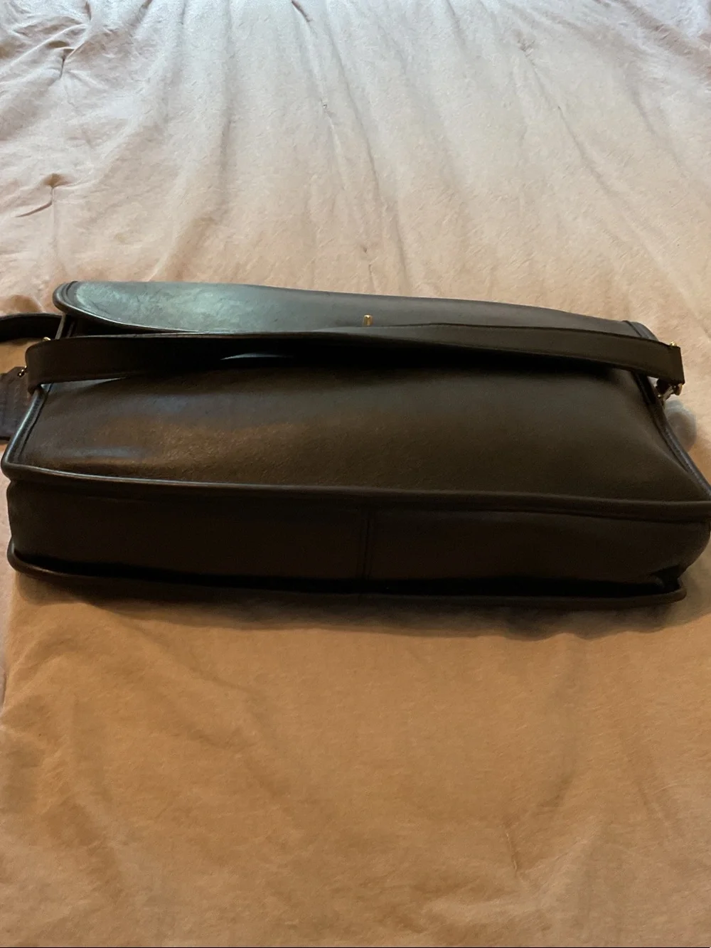 Vintage Coach Lexington Black Leather Briefcase/Messenger Bag